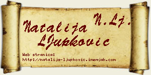 Natalija LJupković vizit kartica